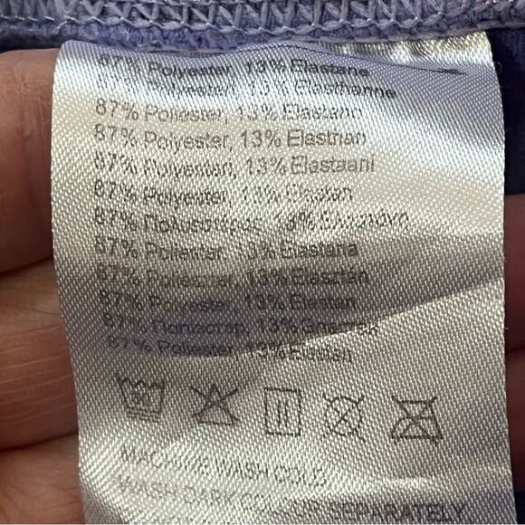 Amazon Hiskywin Full Length Wide Leg Leggings Purple Lilac Medium - Picture 6 of 7